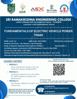 FUNDAMENTALS OF ELECTRIC VEHICLE POWERTRAIN under the Automotive Skills Development Council 2026 Workshop Poster